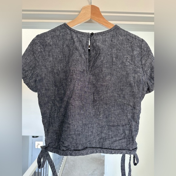 Madewell chambray cropped side tie shirt XS - Picture 6 of 6